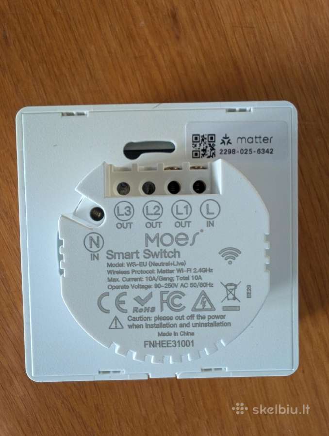 Moes Matter Wi-fi išmanusis šviesos jungiklis - nuotraukos Nr. 3