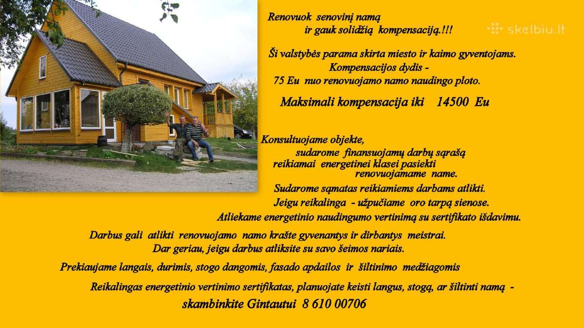 Šlaitiniai stogai, renovuojami fasadai - nuotraukos Nr. 6