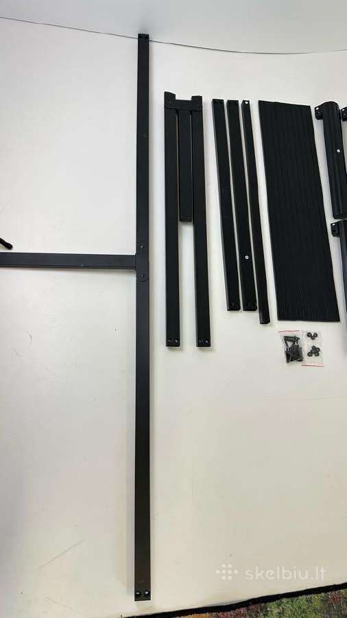 A858 Metalinis juodas lovos rėmas 190x90 - nuotraukos Nr. 7