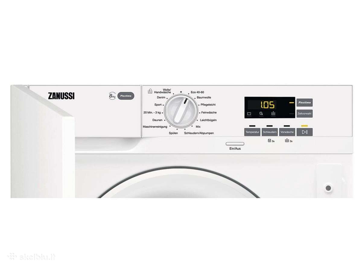 Įmontuojama skalbimo mašina Zanussi Zwi8146wb - nuotraukos Nr. 3