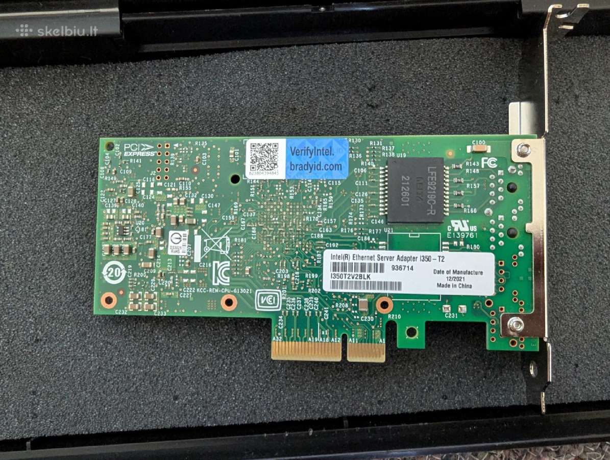Tinklo korta Intel Server Adapter I350-t2v2 - nuotraukos Nr. 2