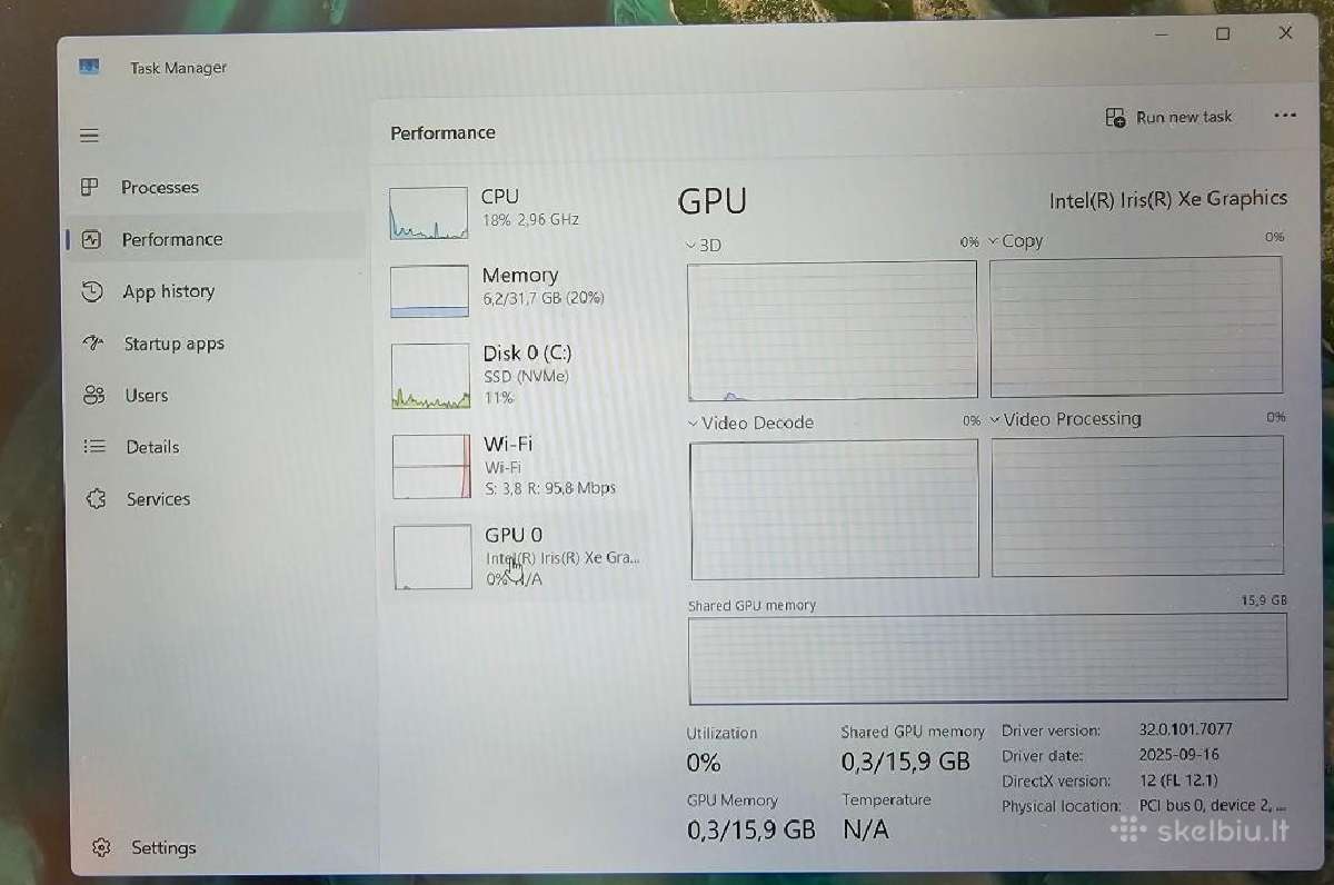 Parduodu Dell Vostro 5510 i7-11370h 32gb - nuotraukos Nr. 9