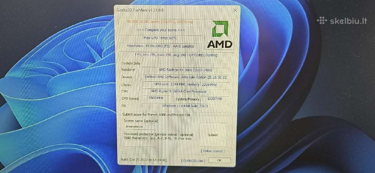 Žaidimo kompiuteris Ryzen 5 5600 / Rx 7600 8gb - nuotraukos Nr. 8