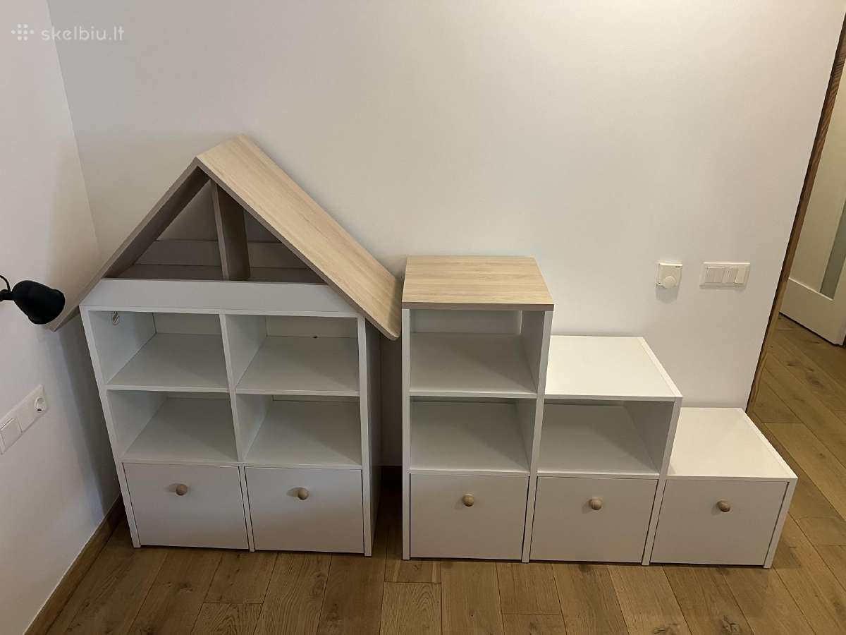 Balta modulinė vaikiška lentyna - nuotraukos Nr. 2