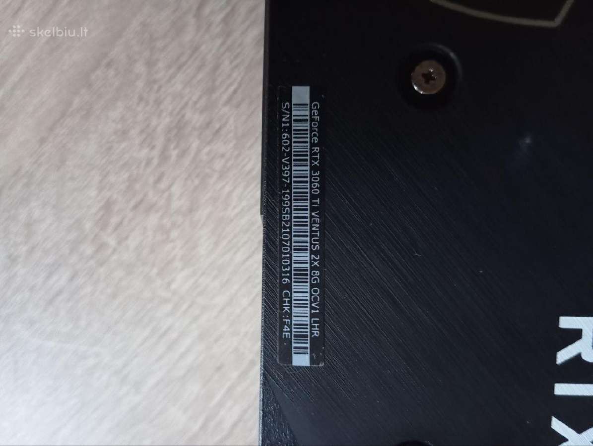 Rtx 3060 ti 8gb Msi Ventus 2x - nuotraukos Nr. 3