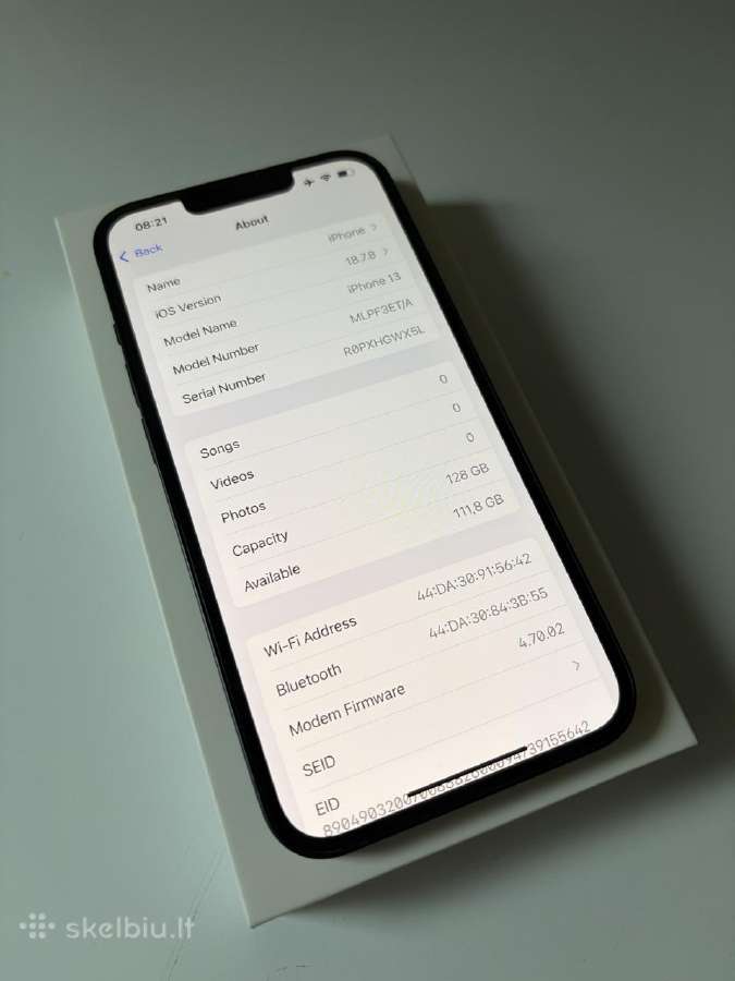 iPhone 13 128gb Midnight - nuotraukos Nr. 3