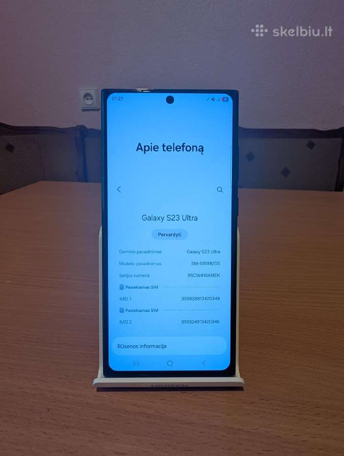 Samsung S23 ultra, 256gb, juodos spalvos - nuotraukos Nr. 7