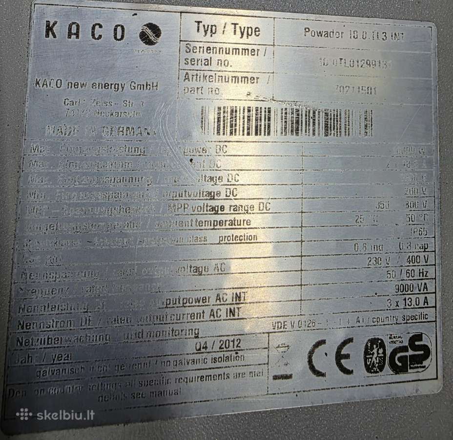Kaco Powador (Germany) - nuotraukos Nr. 2