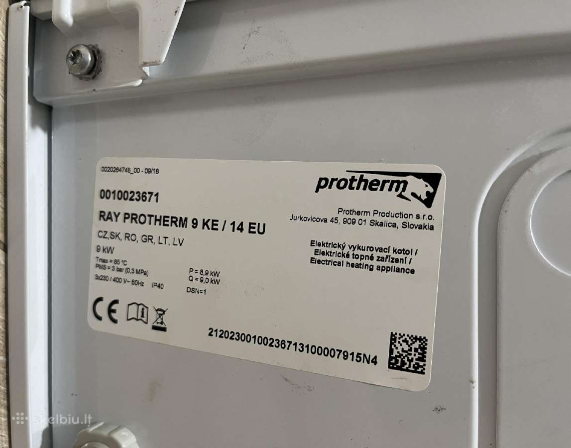 Elektrinis šildytuvas/katilas/pečius Protherm - nuotraukos Nr. 3