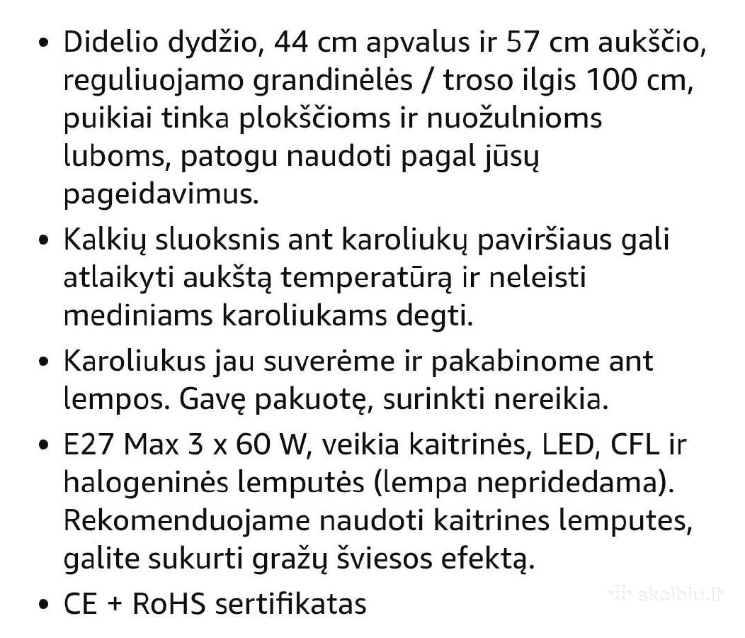Lubinis šviestuvas - nuotraukos Nr. 5