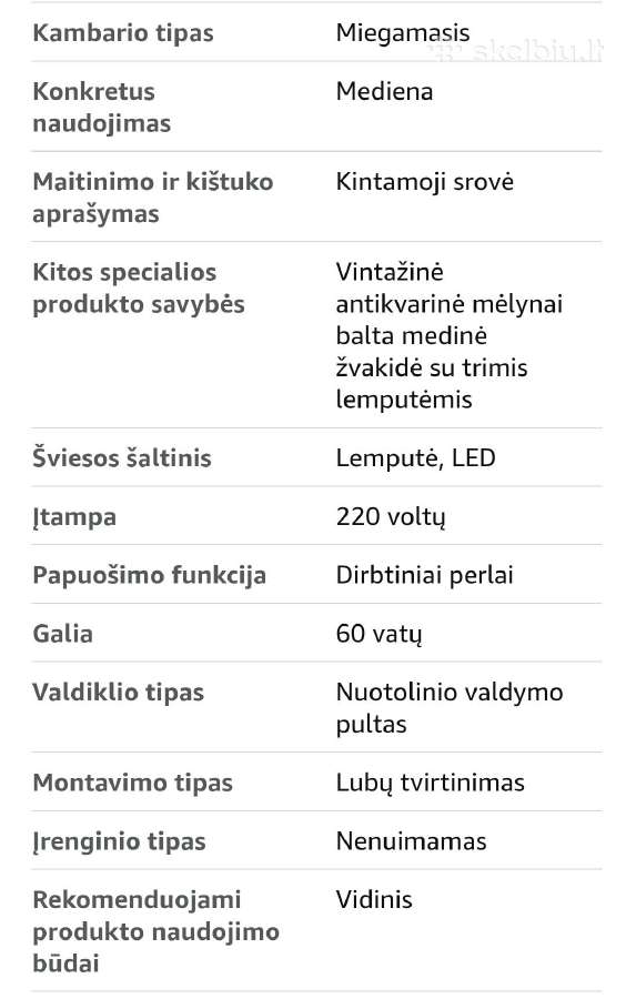 Lubinis šviestuvas - nuotraukos Nr. 6