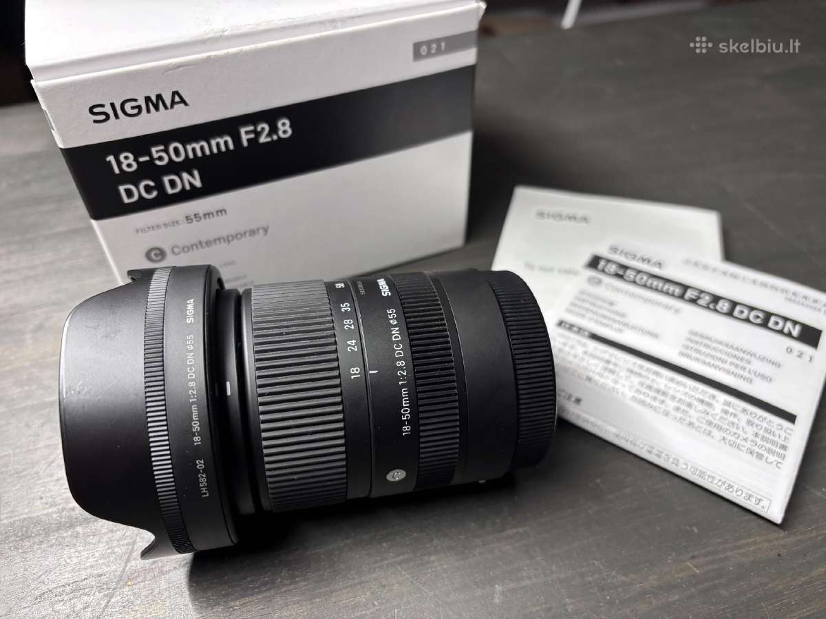 Parduodu Sigma 18–50mm F2.8 Dc Dn C Sony E Mount - nuotraukos Nr. 2