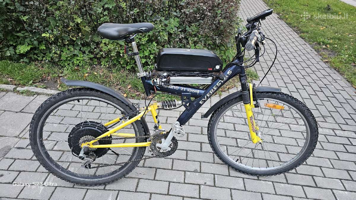 Elektrinis dviratis, 26", 1000w, 50km/v, 48v - nuotraukos Nr. 2