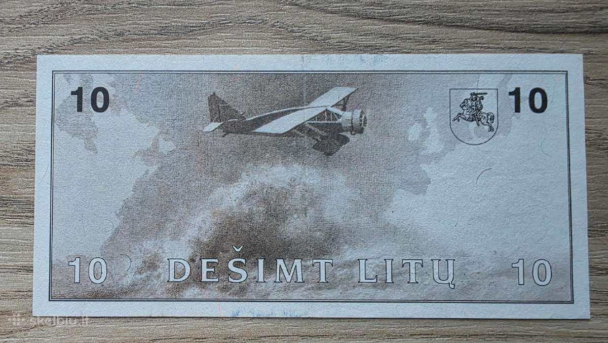 1991 metų 10 litų S.girėnas - nuotraukos Nr. 2