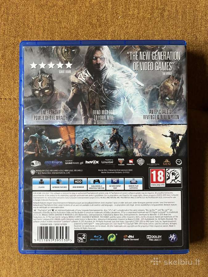 Middle Earth: Shadow of Mordor Ps4 žaidimas - nuotraukos Nr. 3