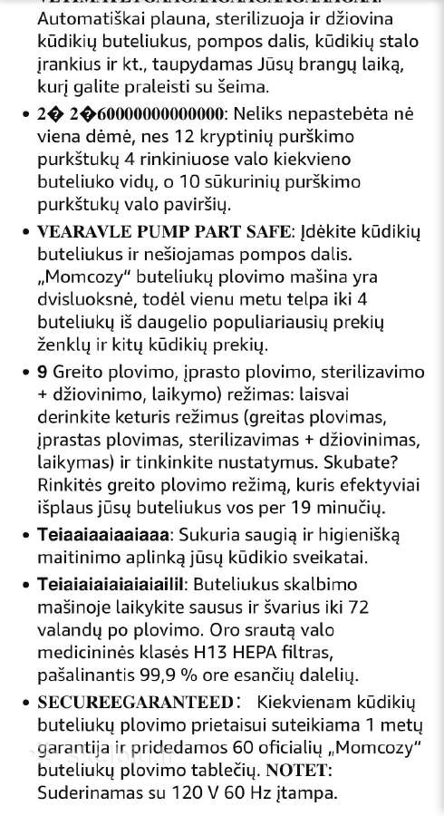 Buteliukų plovyklė Momcozy Kleanpal Pro bs03 - nuotraukos Nr. 5