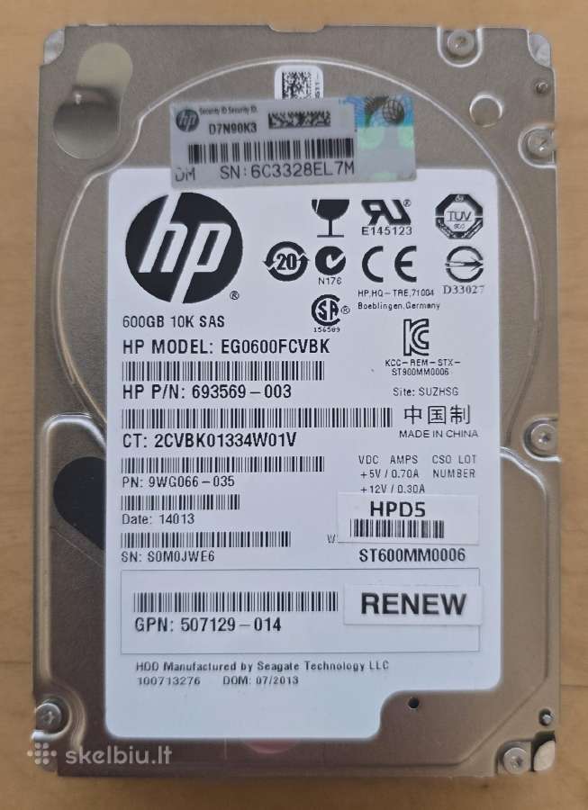 2.5" Sas HDD Sshd 146gb 1tb 1.2tb 1.8tb 2tb 2.4tb - nuotraukos Nr. 14