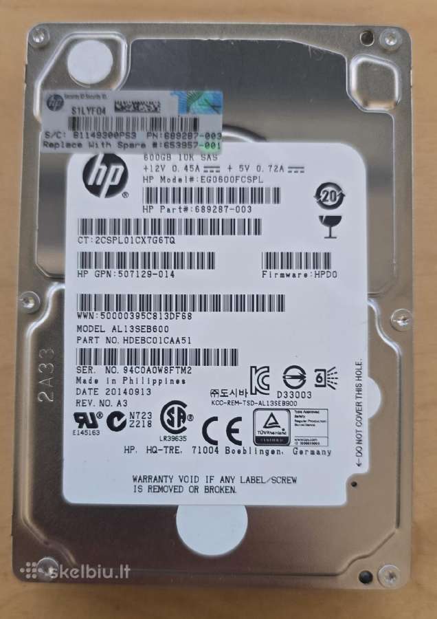 2.5" Sas HDD Sshd 146gb 1tb 1.2tb 1.8tb 2tb 2.4tb - nuotraukos Nr. 12