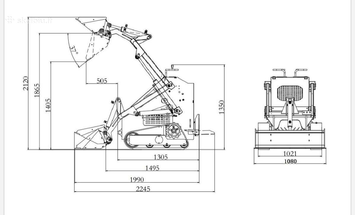Vikšrinis mini krautuvas Enzo - Ht280 (Benzininis) - nuotraukos Nr. 28