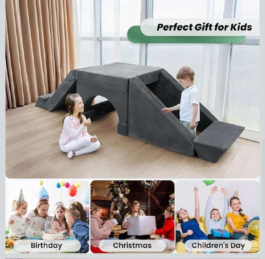 Vaikiška modulinė žaidimų sofa 16 dalių - nuotraukos Nr. 4