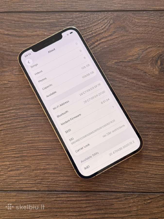 Apple iPhone 12 Pro 128gb Gold - nuotraukos Nr. 8