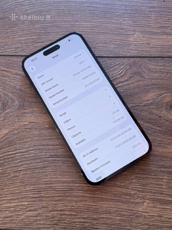 Apple iPhone 14 Pro Max 128gb Space Black - nuotraukos Nr. 8