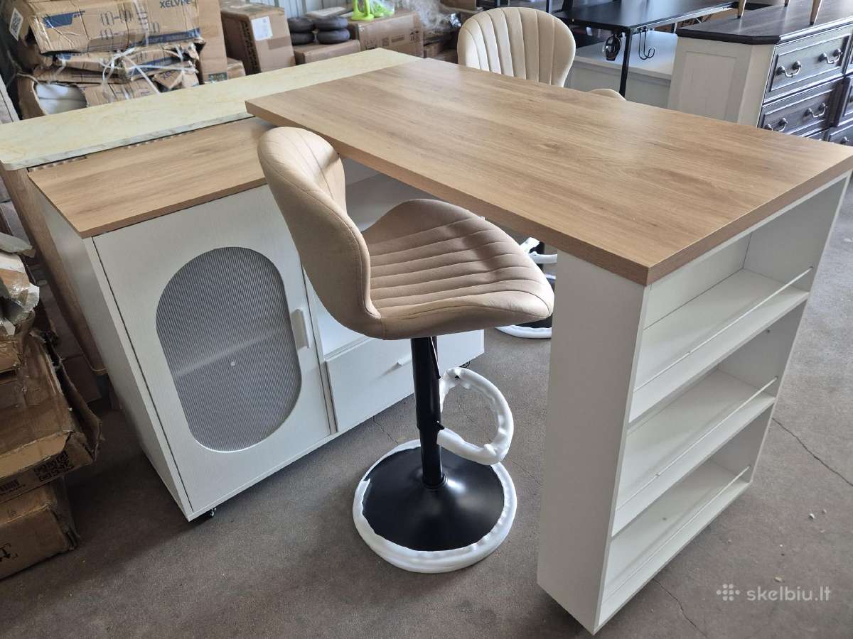 2 in 1 baro stalas sala kompiuterio virtuves - nuotraukos Nr. 5
