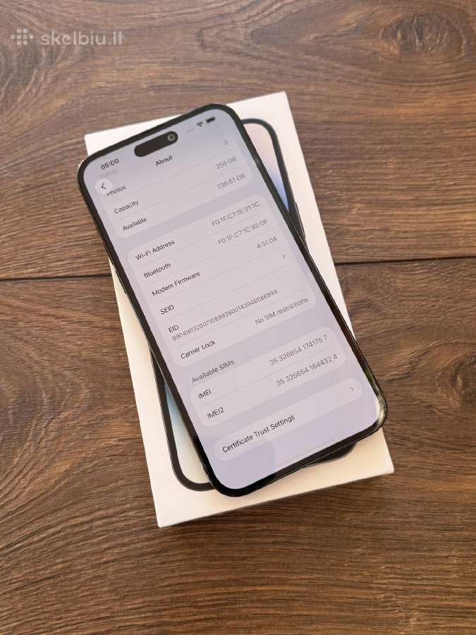 Apple iPhone 14 Pro Max 256gb Space Black - nuotraukos Nr. 8