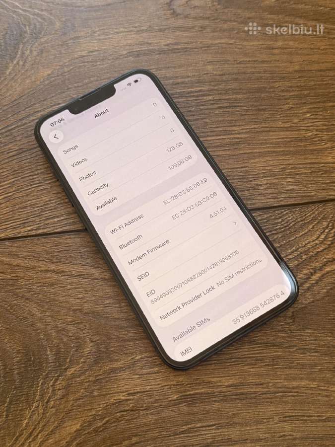 Apple iPhone 14 128gb Black 10/10 - nuotraukos Nr. 8