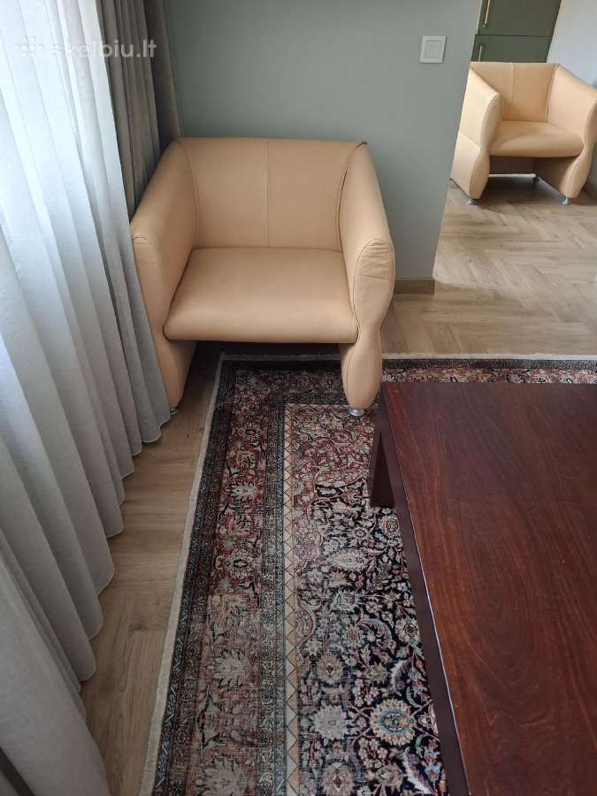 Natūralios odos fotelis - nuotraukos Nr. 2