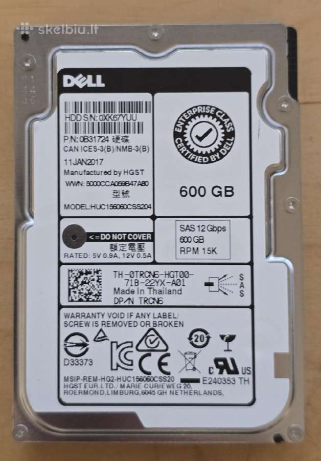 2.5" Sas HDD Sshd 146gb 1tb 1.2tb 1.8tb 2tb 2.4tb - nuotraukos Nr. 16