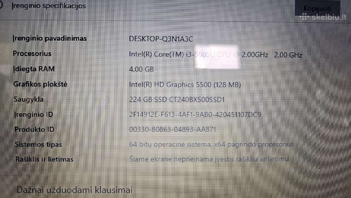Dell Inspiron 15 3558 Black, 15.6 " - nuotraukos Nr. 2
