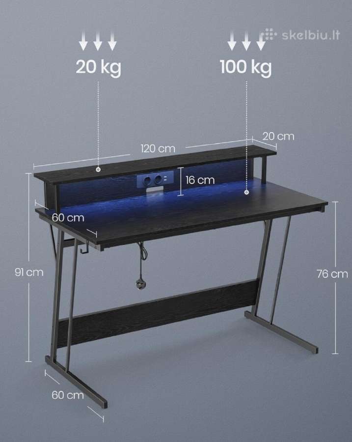 Žaidimų stalas su LED apšvietimu - nuotraukos Nr. 6