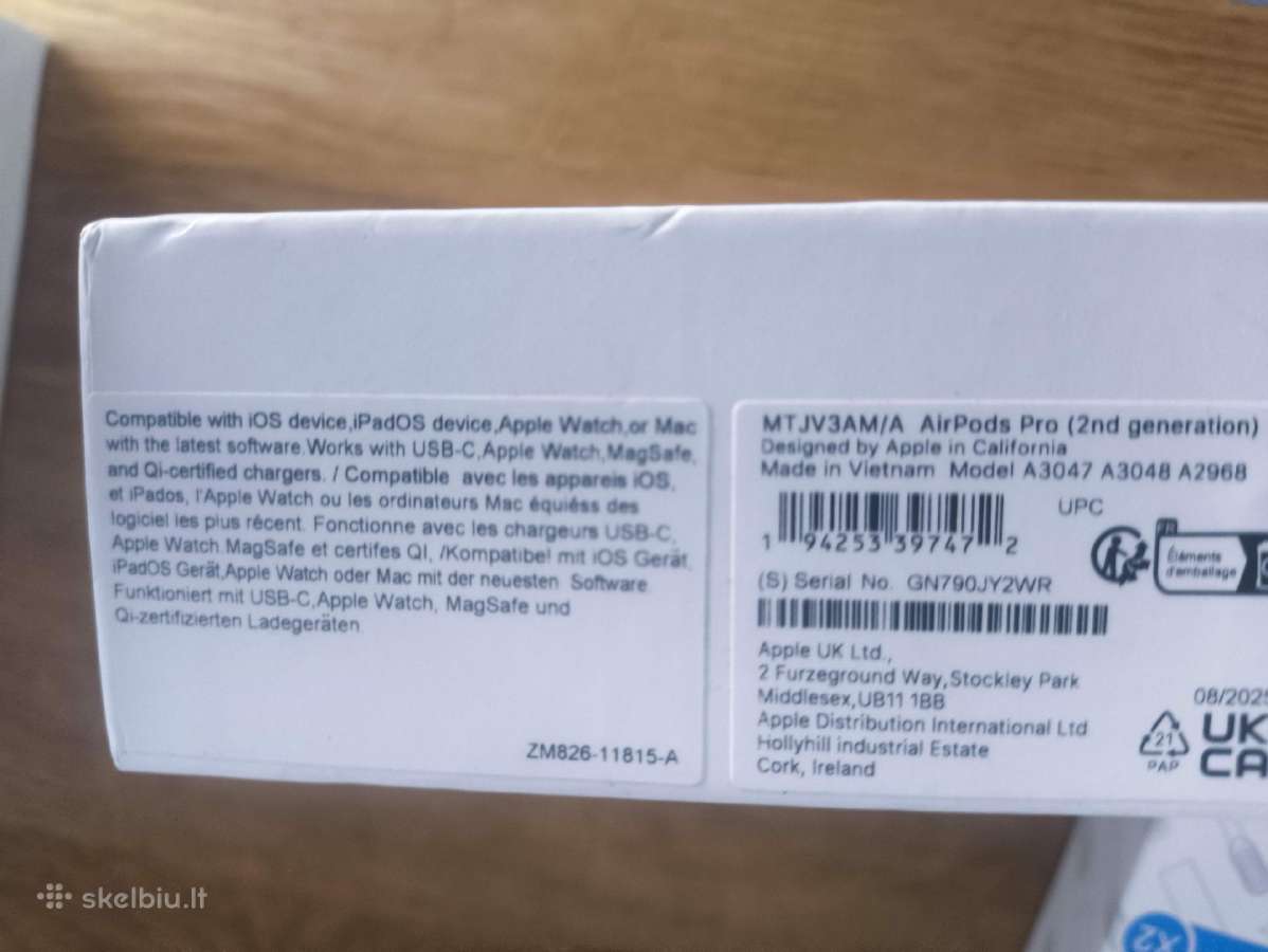 Belaidės ausinės Apple Airpods Pro 2 - nuotraukos Nr. 3