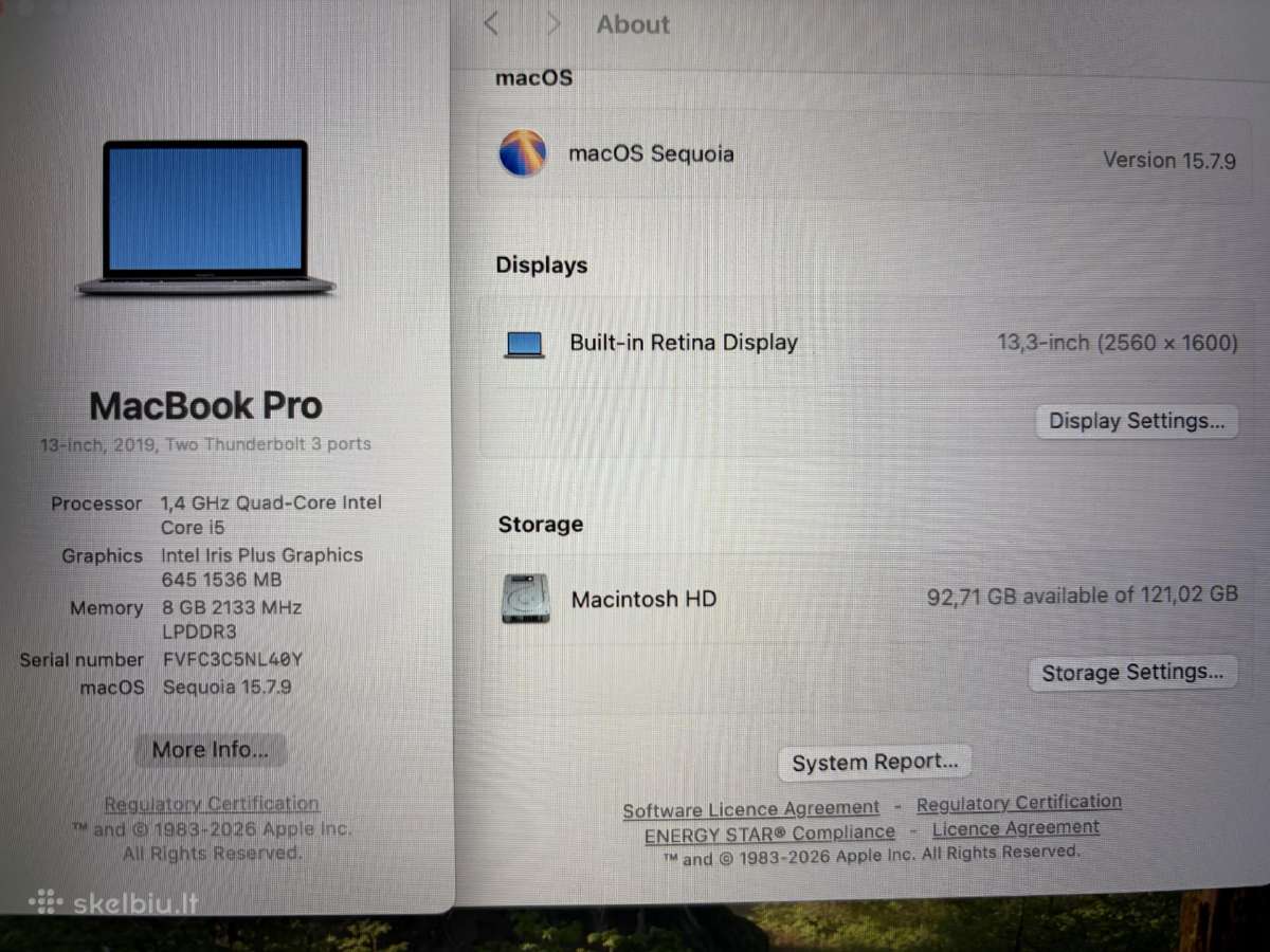 MacBook Pro 13" Retina - nuotraukos Nr. 4