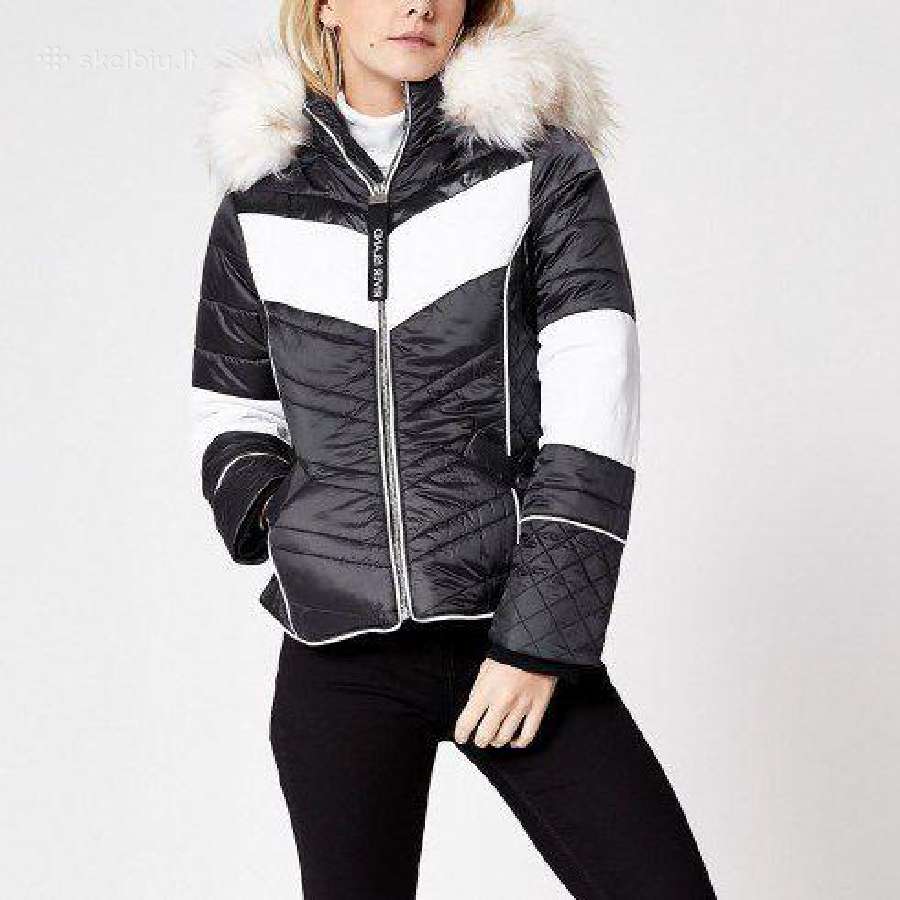 River Island moteriška striukė su kailiu, S - nuotraukos Nr. 6
