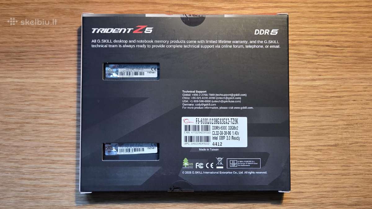 G.skill Trident Z5 Ddr5 64gb (2x32gb) 6000 MHz - nuotraukos Nr. 2