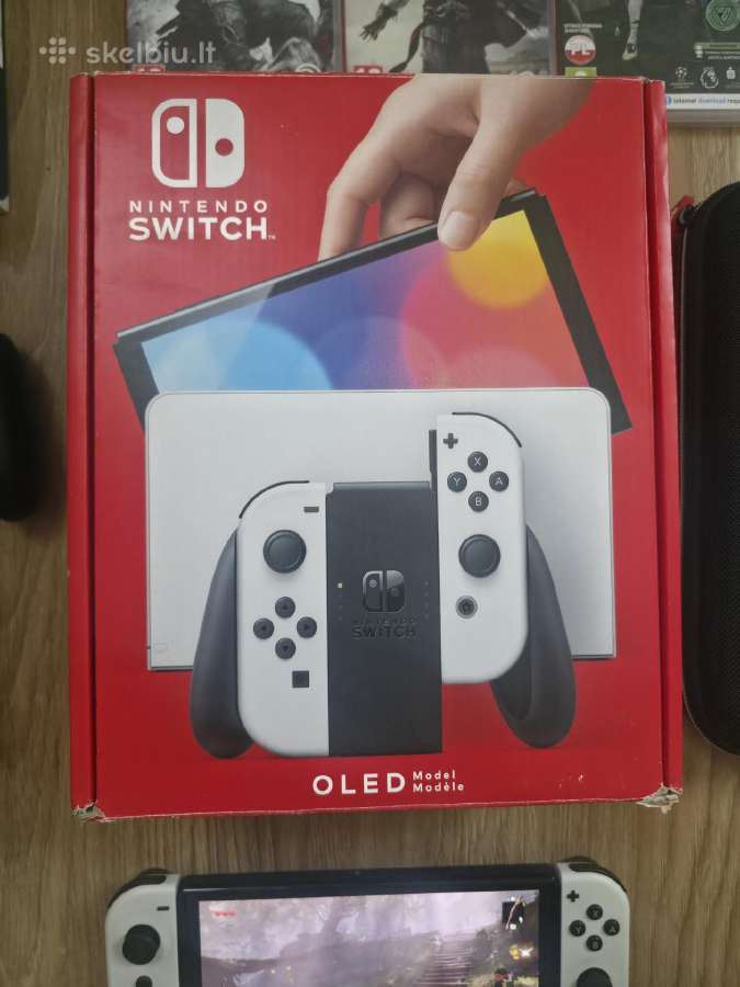 Nintendo Switch + 4 žaidimai ir priedai - nuotraukos Nr. 9