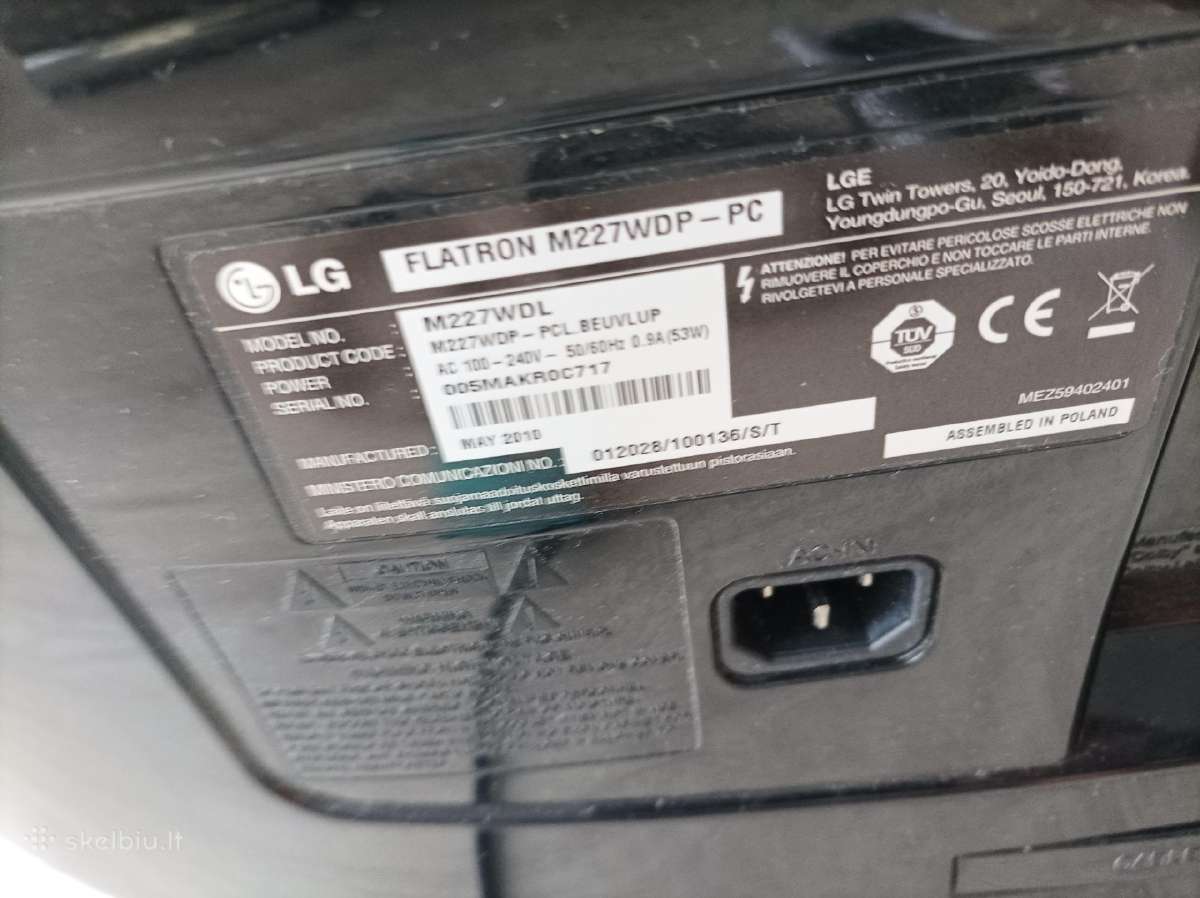 22 LCD monitorius LG Flatron W227wdp-pc - nuotraukos Nr. 2