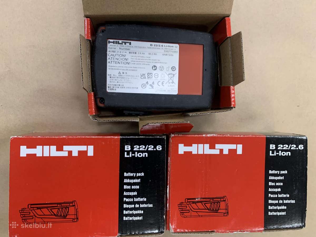 Hilti suktukas, akumuliatoriai, įkrovikliai - nuotraukos Nr. 4