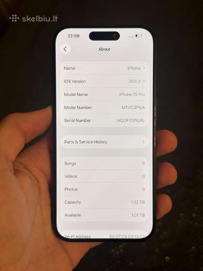 iPhone 15 Pro 1tb - nuotraukos Nr. 8