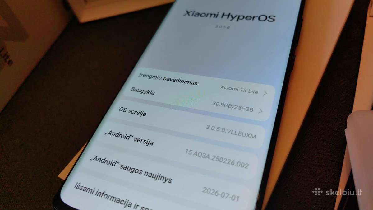 Xiaomi 13lite 5G 16/256gb - nuotraukos Nr. 5