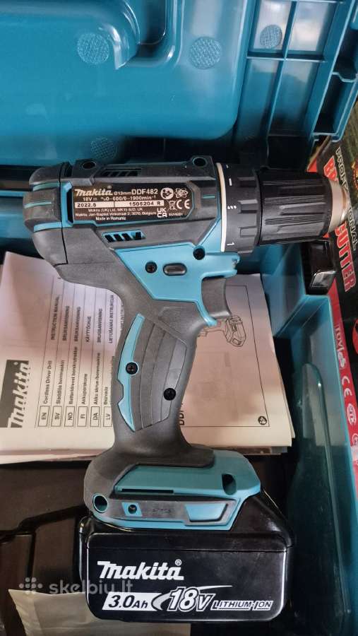 Naujas Makita Ddf482 suktuvas 18v 2x3,0ah - nuotraukos Nr. 3