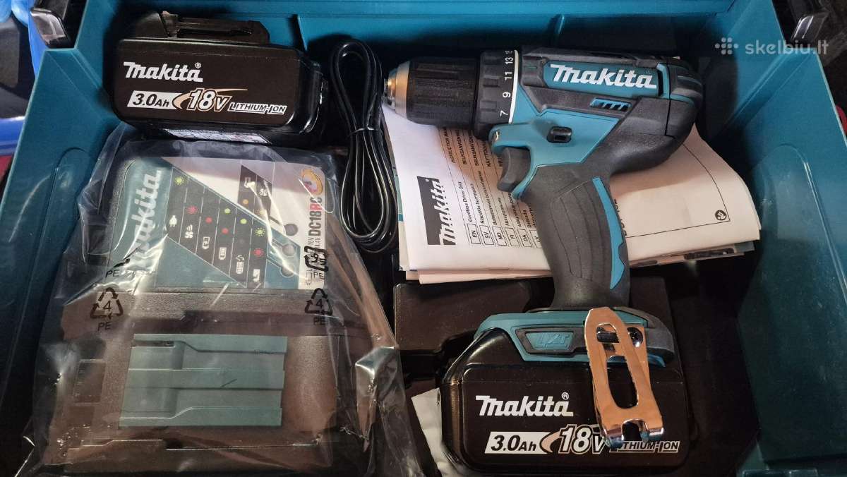 Naujas Makita Ddf482 suktuvas 18v 2x3,0ah - nuotraukos Nr. 2