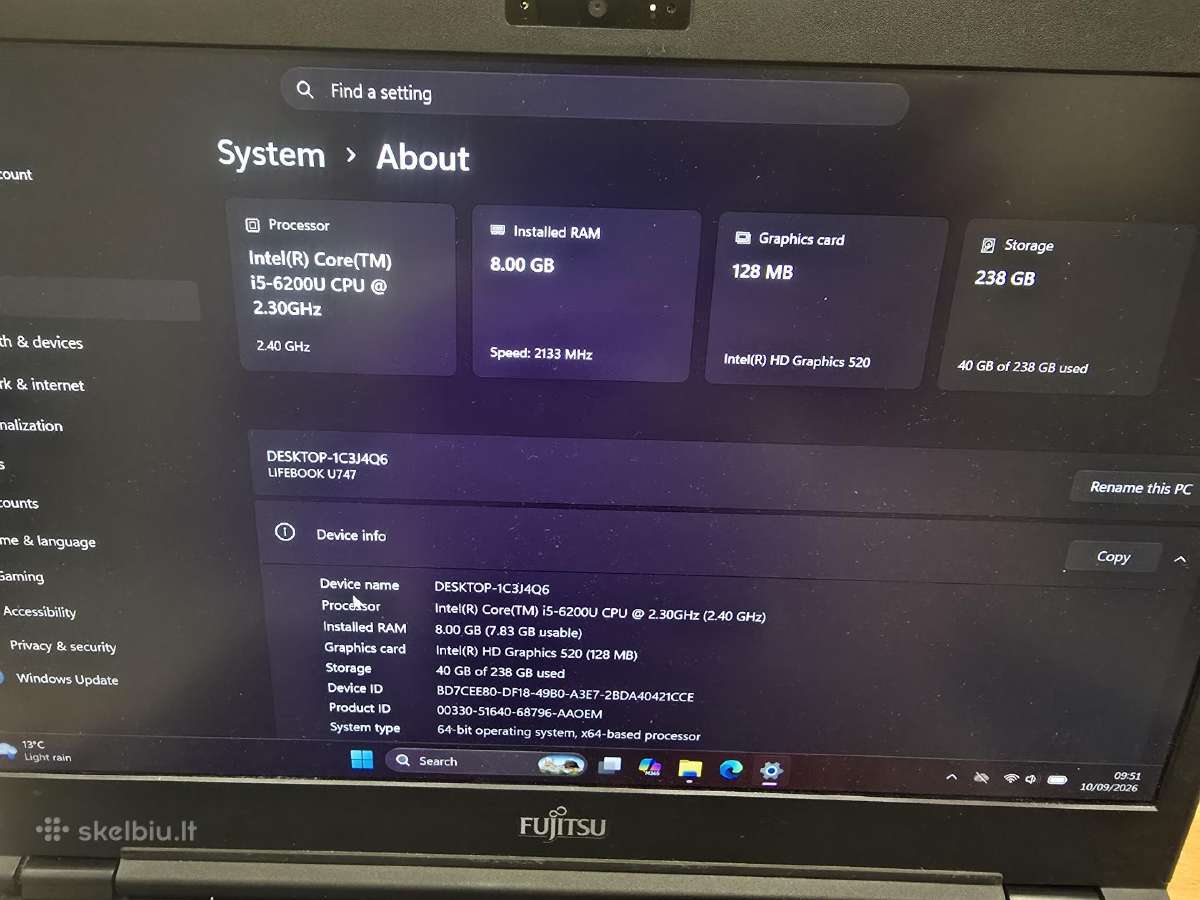 Galingas Dell 15.6" i7-1235u - nuotraukos Nr. 4