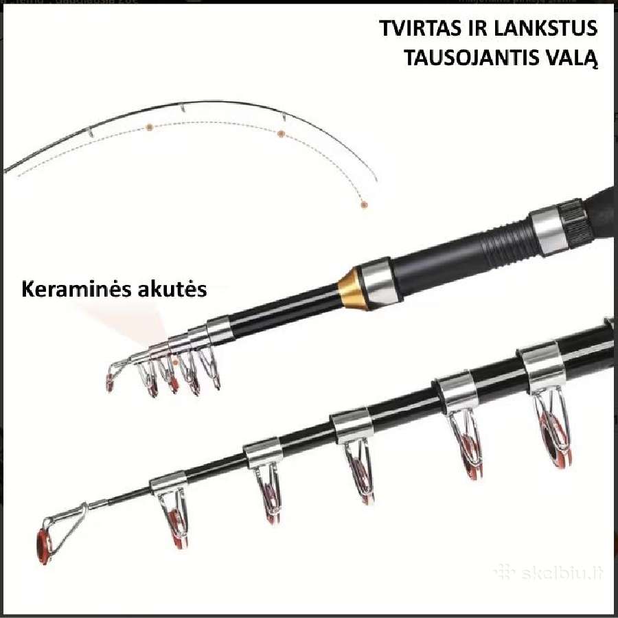 Kompaktiška teleskopinė meškerė - 230 cm, 280 gr. - nuotraukos Nr. 3