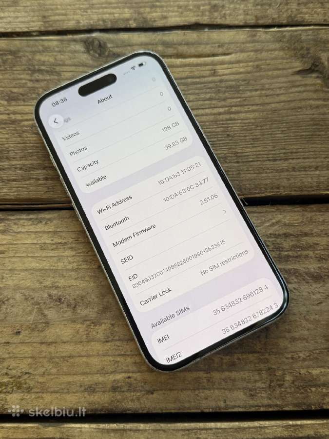 Apple iPhone 16 128gb White - nuotraukos Nr. 7