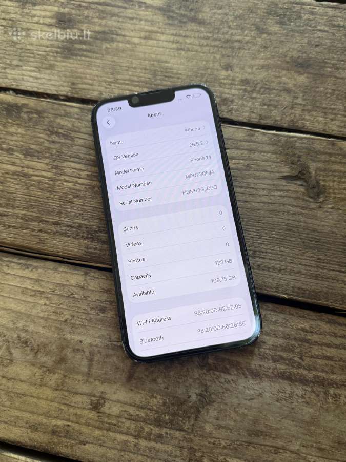 Apple iPhone 14 128gb Bkack - nuotraukos Nr. 8