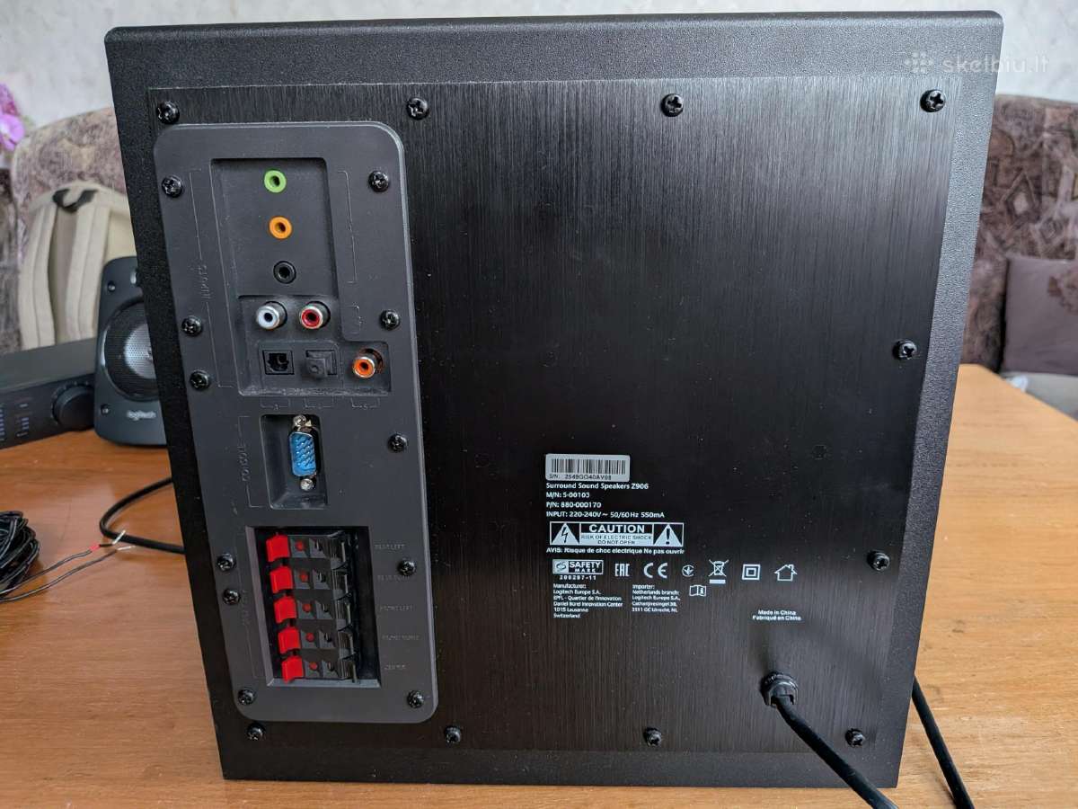 Garso kolonėles Logitech Z906 - nuotraukos Nr. 8