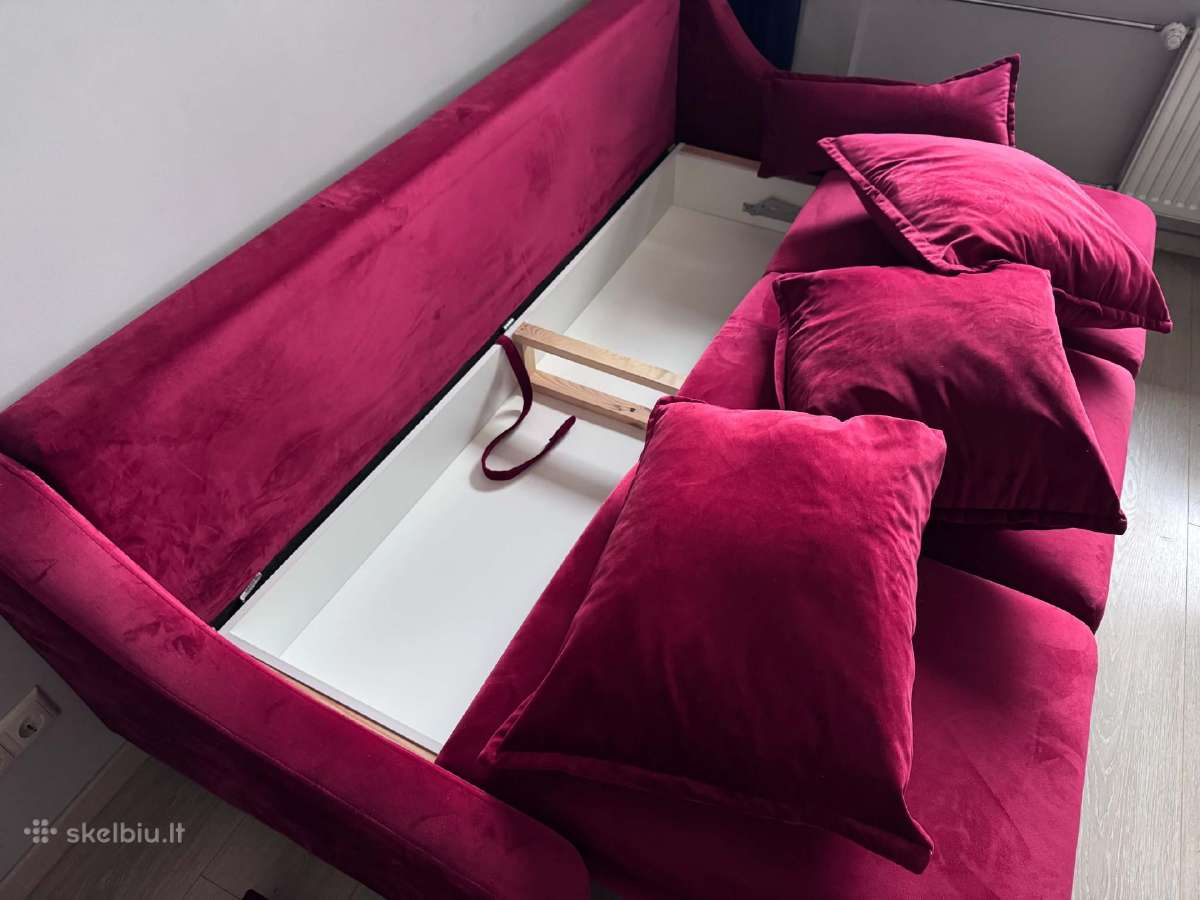 Stilinga ryški sofa-lova su patalynės dėže - nuotraukos Nr. 2
